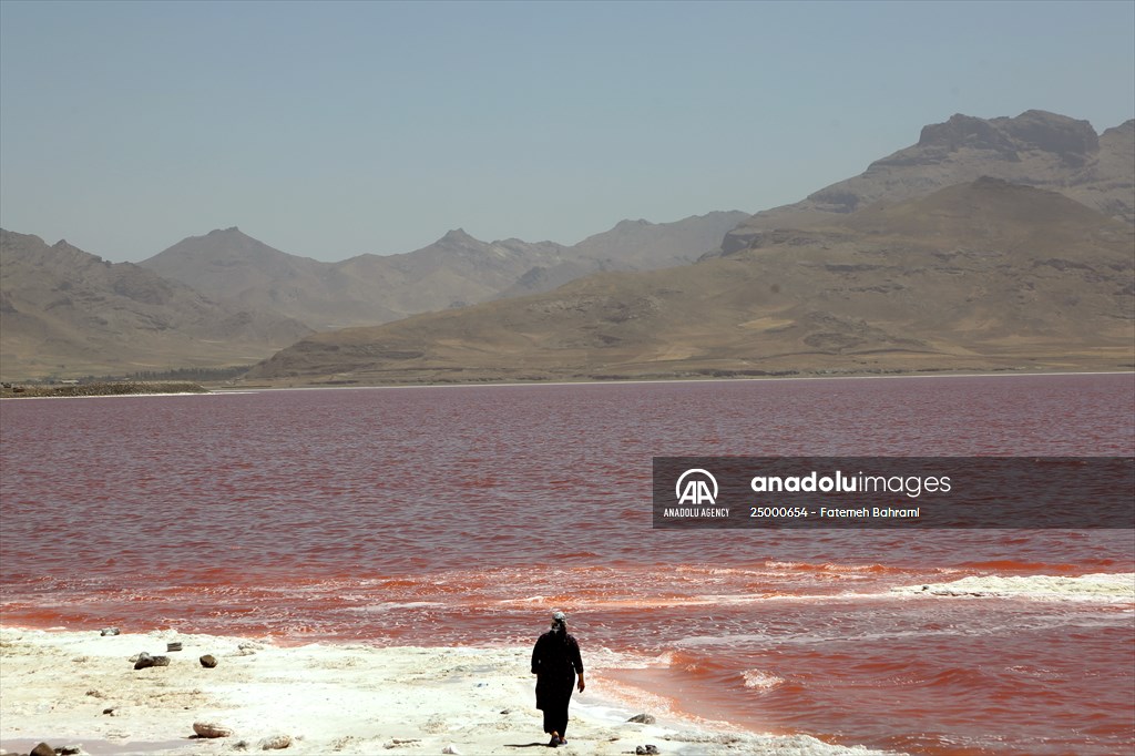 Drought affects the Lake Urmia in Iran