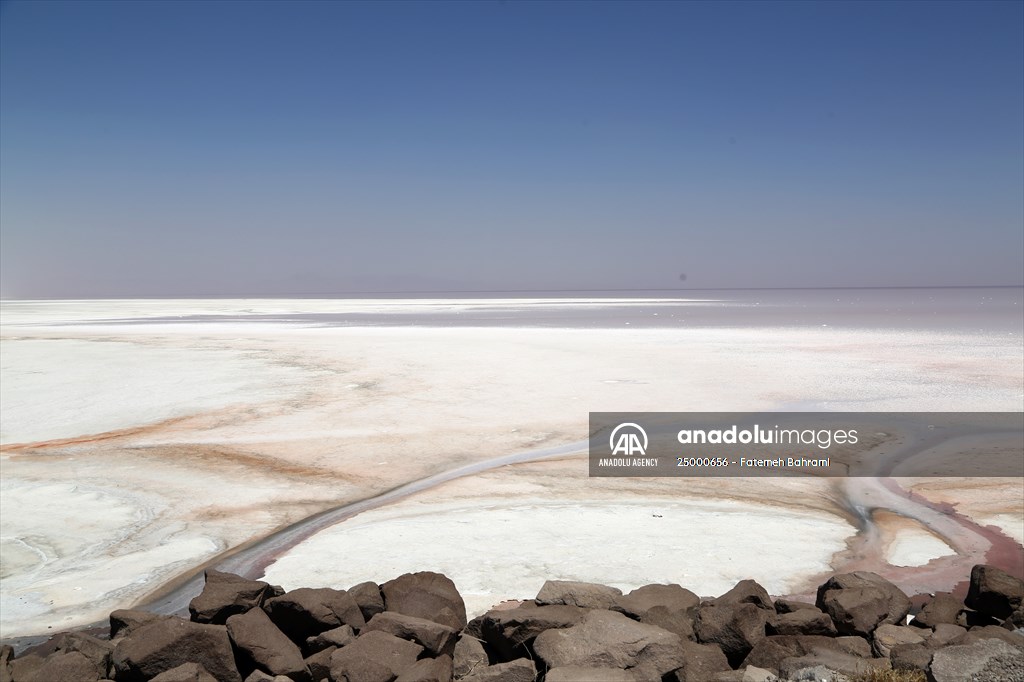 Drought affects the Lake Urmia in Iran