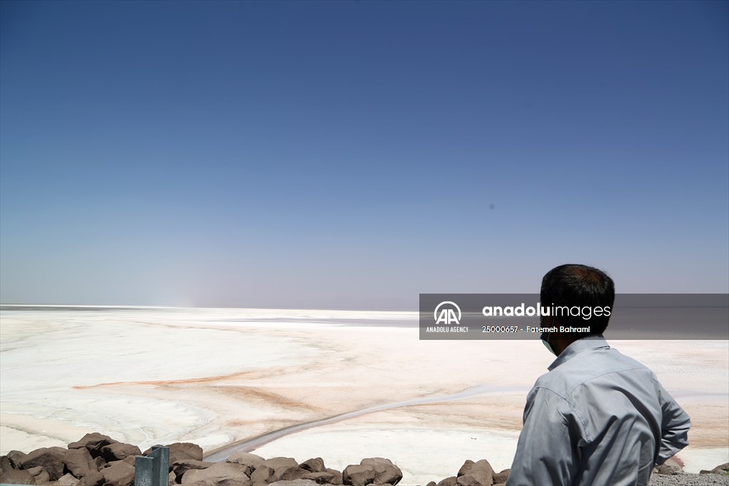 Drought affects the Lake Urmia in Iran