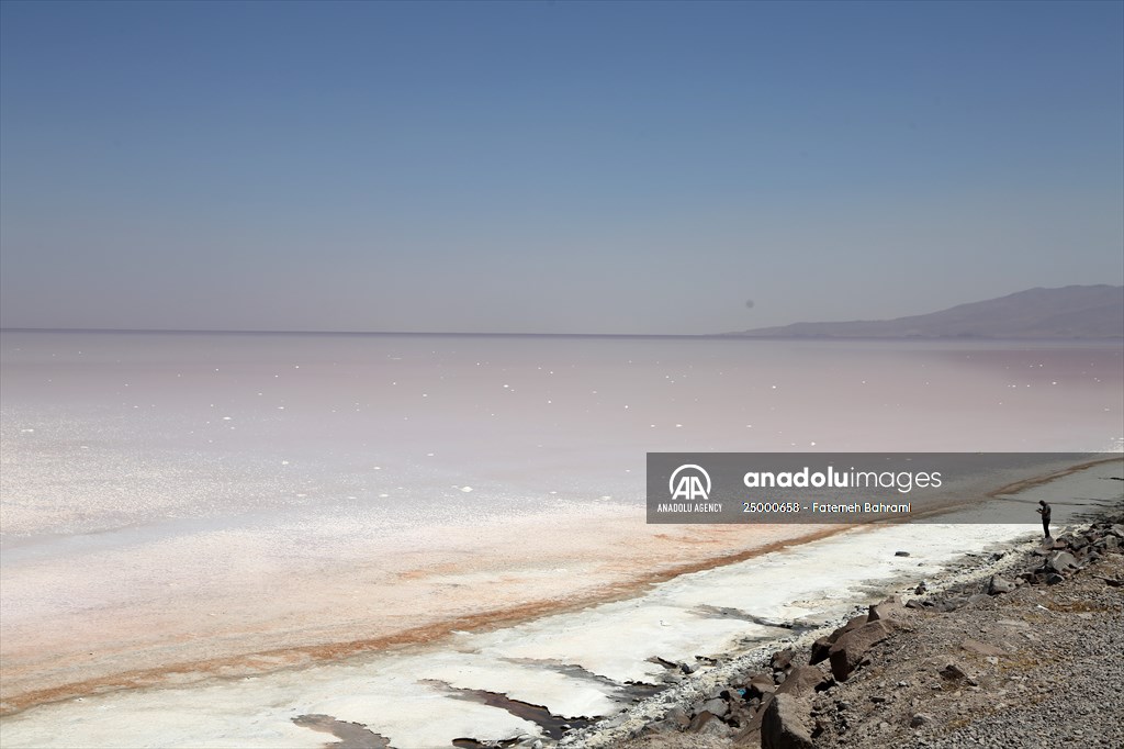 Drought affects the Lake Urmia in Iran