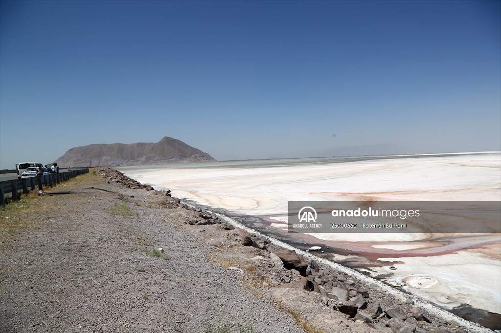 Drought affects the Lake Urmia in Iran