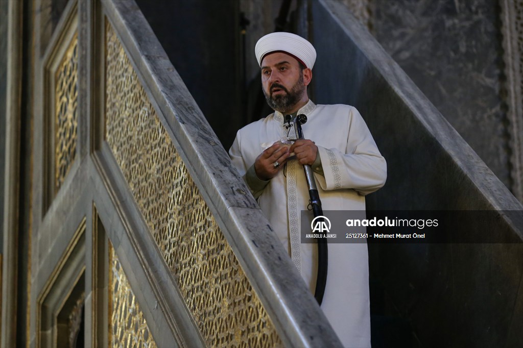 Ayasofya-i Kebir Cami-i Şerifi'nde ikinci kez Kurban Bayramı namazı eda edildi