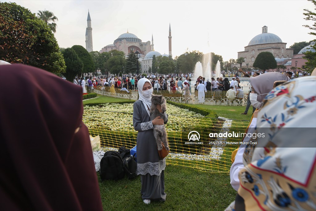 Ayasofya-i Kebir Cami-i Şerifi'nde ikinci kez Kurban Bayramı namazı eda edildi