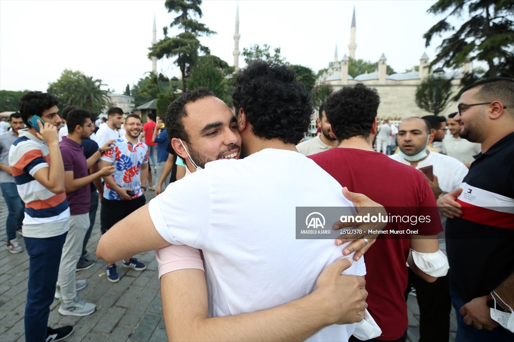 Ayasofya-i Kebir Cami-i Şerifi'nde ikinci kez Kurban Bayramı namazı eda edildi