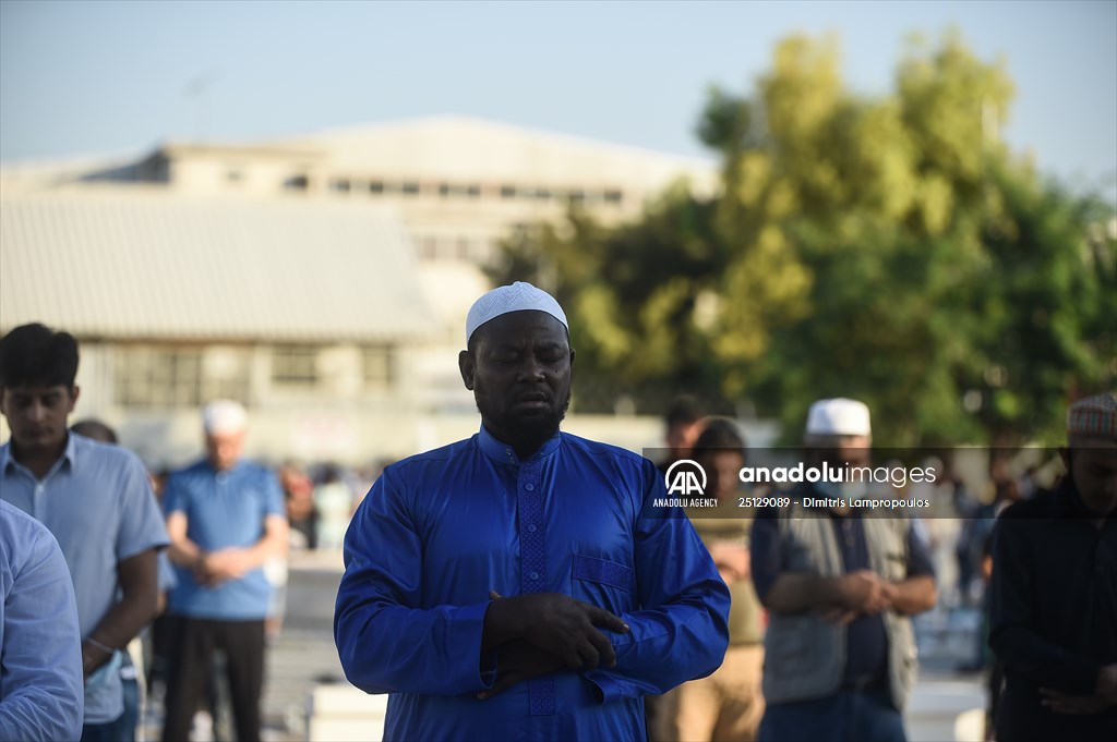 Eid al-Adha prayers in Athens