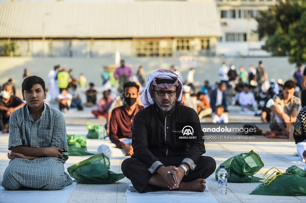 Eid al-Adha prayers in Athens