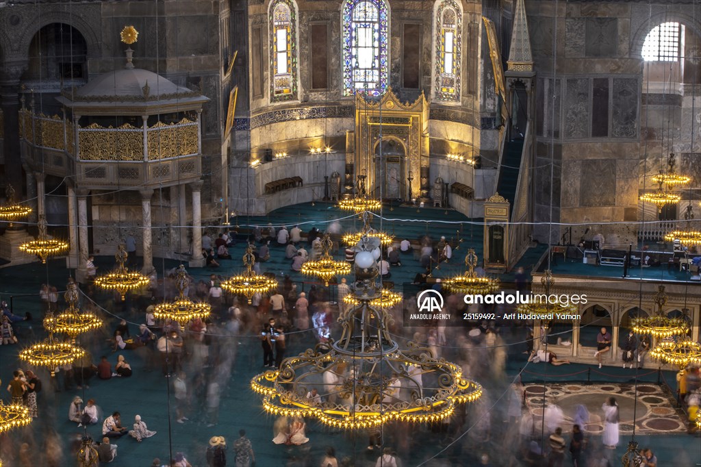 First anniversary of reopening of Hagia Sophia Grand Mosque for worship