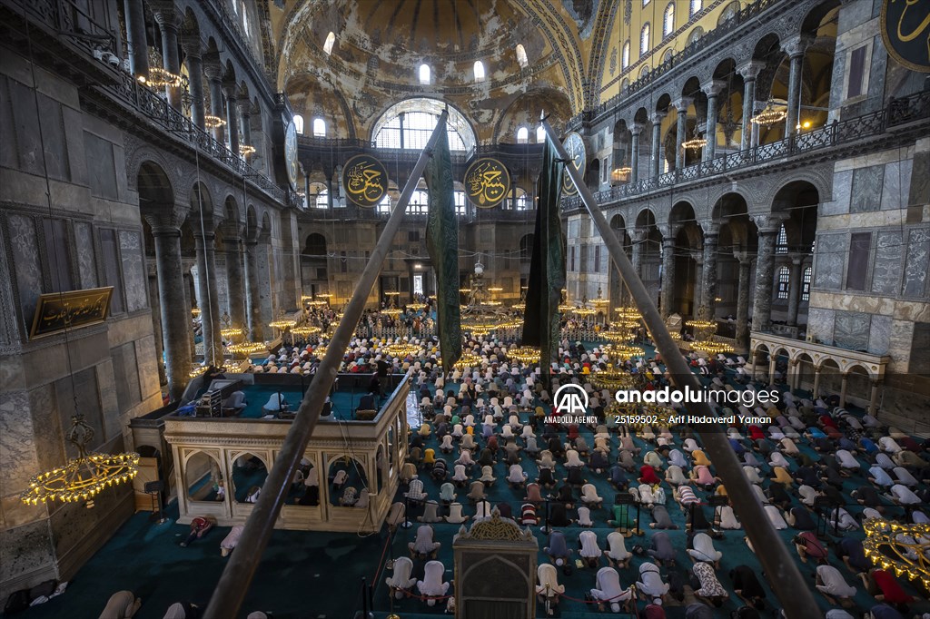 First anniversary of reopening of Hagia Sophia Grand Mosque for worship