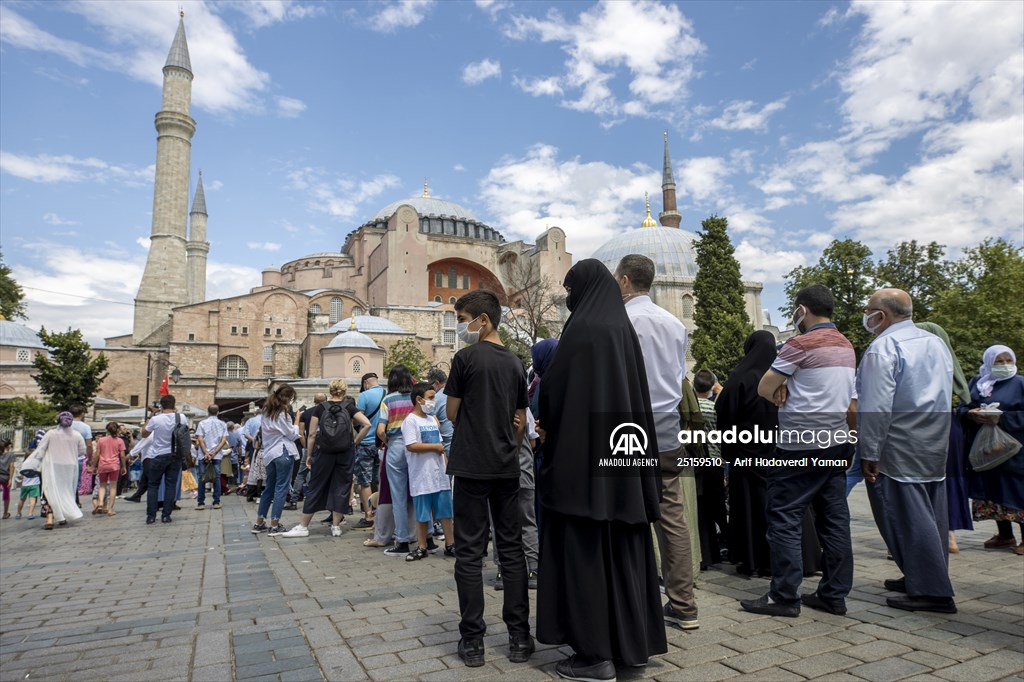 First anniversary of reopening of Hagia Sophia Grand Mosque for worship