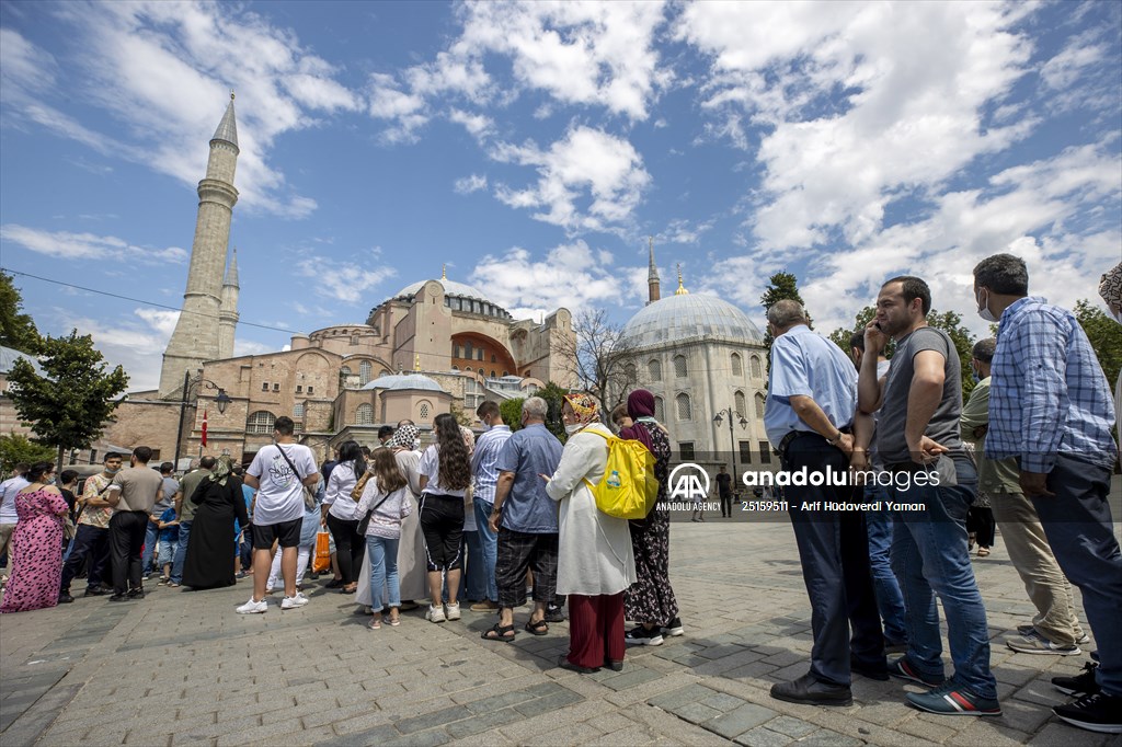 First anniversary of reopening of Hagia Sophia Grand Mosque for worship