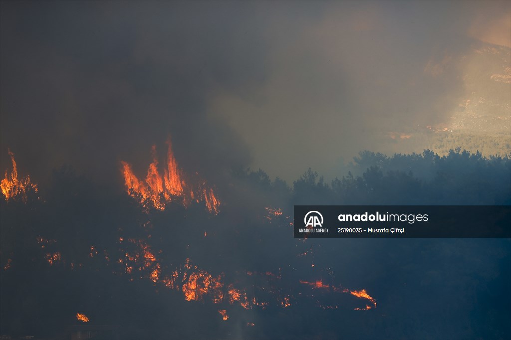 Forest fire in Turkey's Antalya