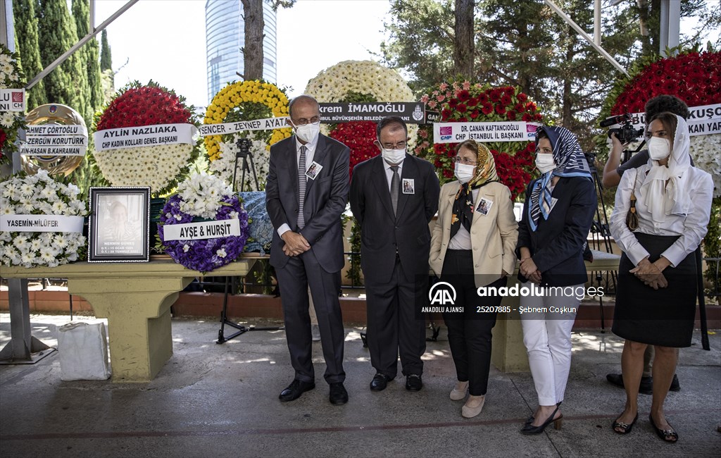 Eski Dışişleri Bakanı Turan Güneş'in eşi Nermin Güneş'in cenazesi toprağa verildi