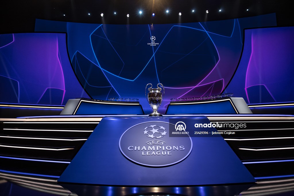 UEFA Champions League trophy displayed in Istanbul