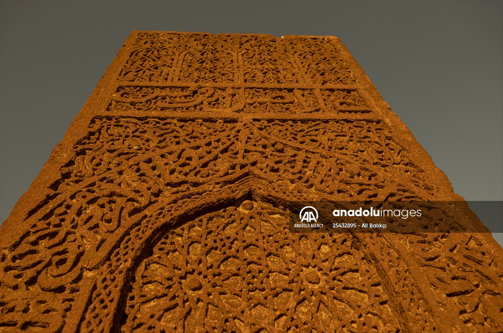Tombstones at Ahlat Seljuk Square Cemetery in Turkey's Bitlis