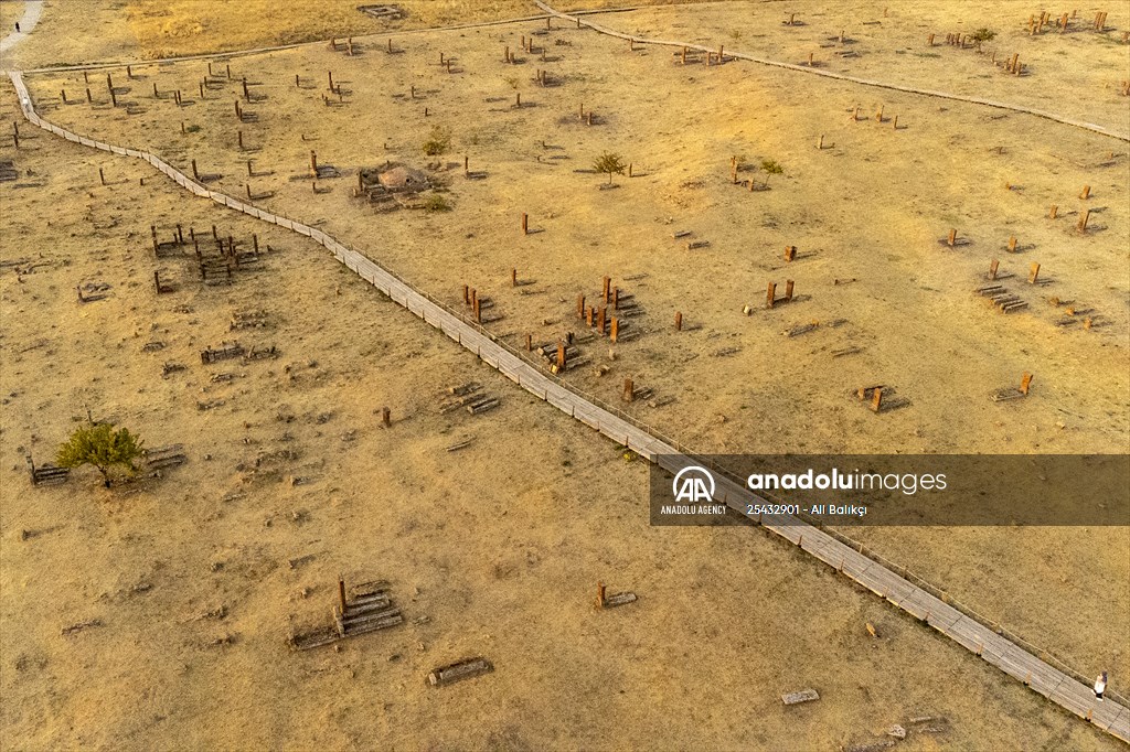 Tombstones at Ahlat Seljuk Square Cemetery in Turkey's Bitlis