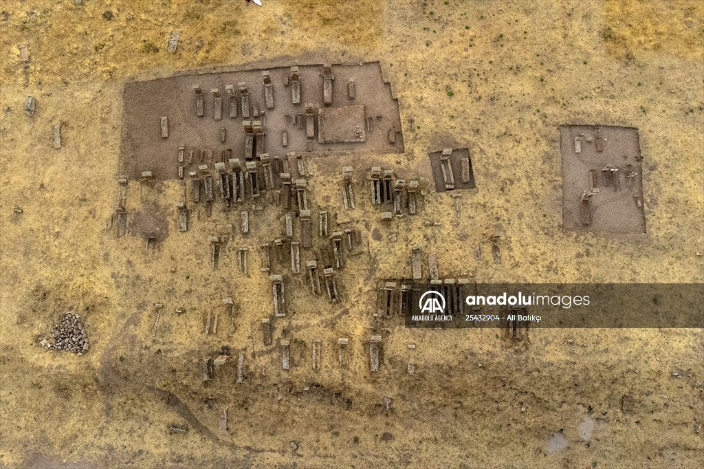 Tombstones at Ahlat Seljuk Square Cemetery in Turkey's Bitlis