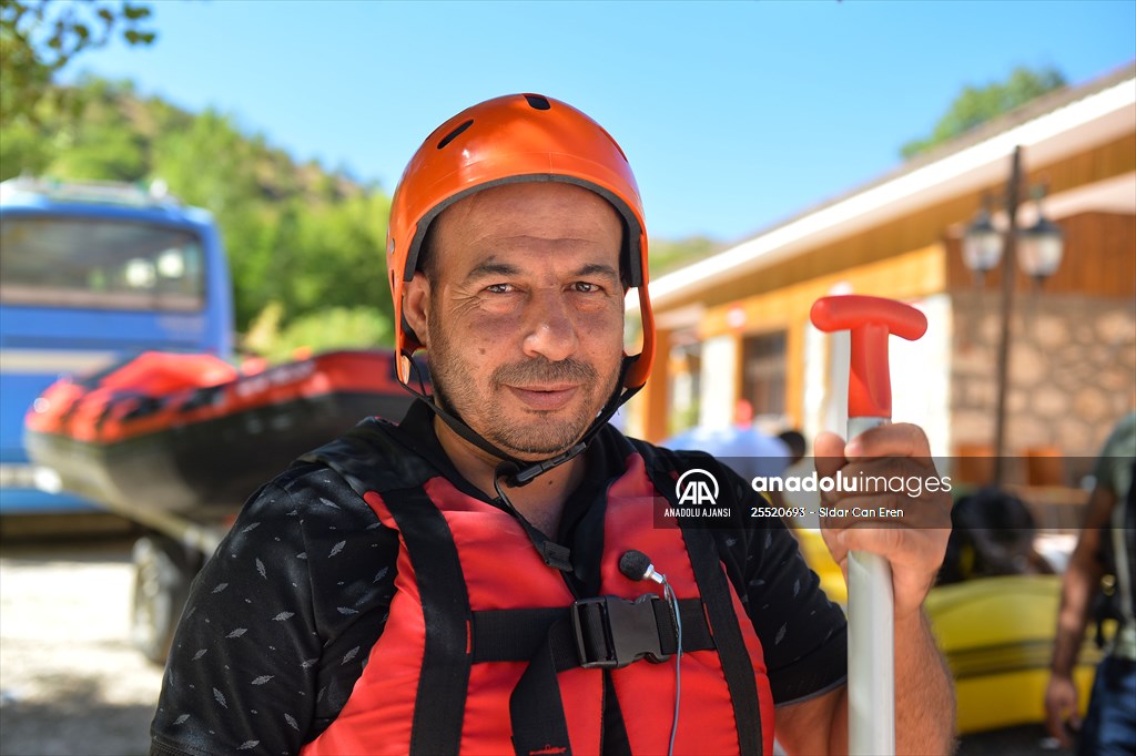 "Munzur Çayı" rafting tutkunları için çekim alanı oldu