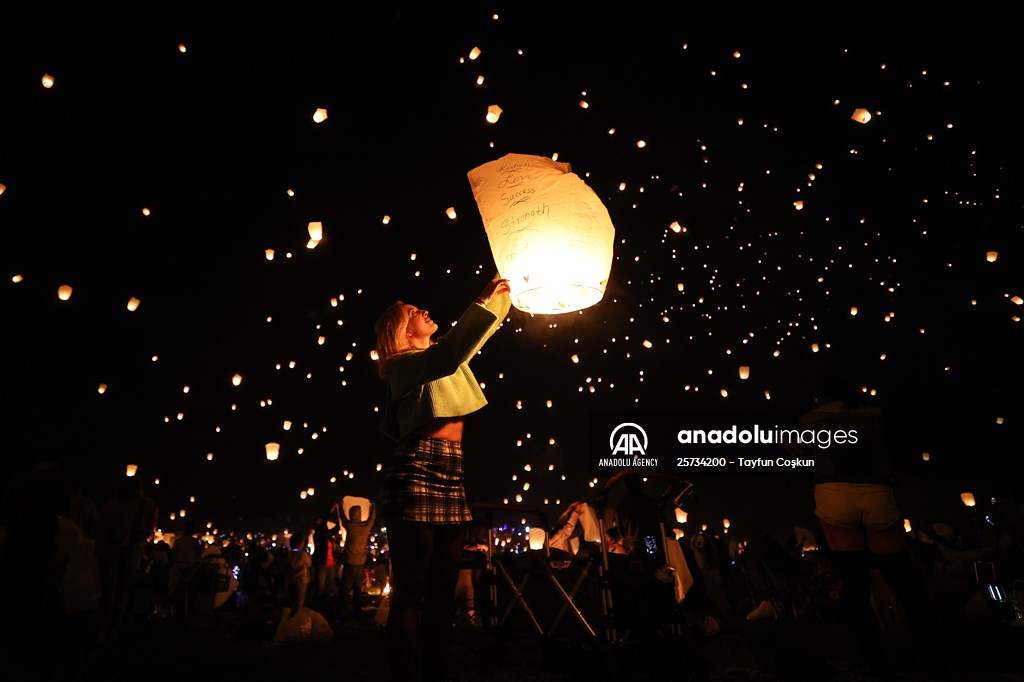 Sky lantern lights festival