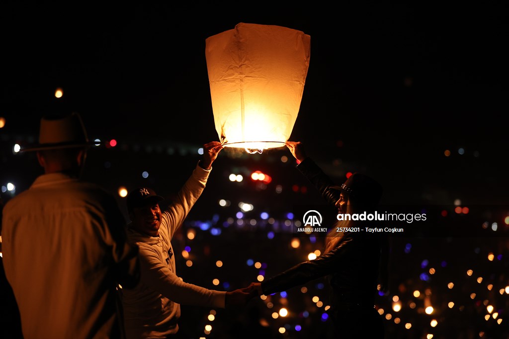 Sky lantern lights festival