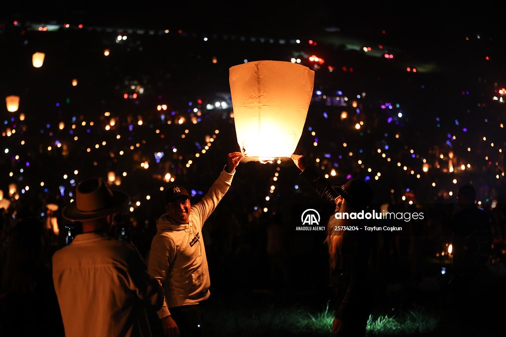 Sky lantern lights festival