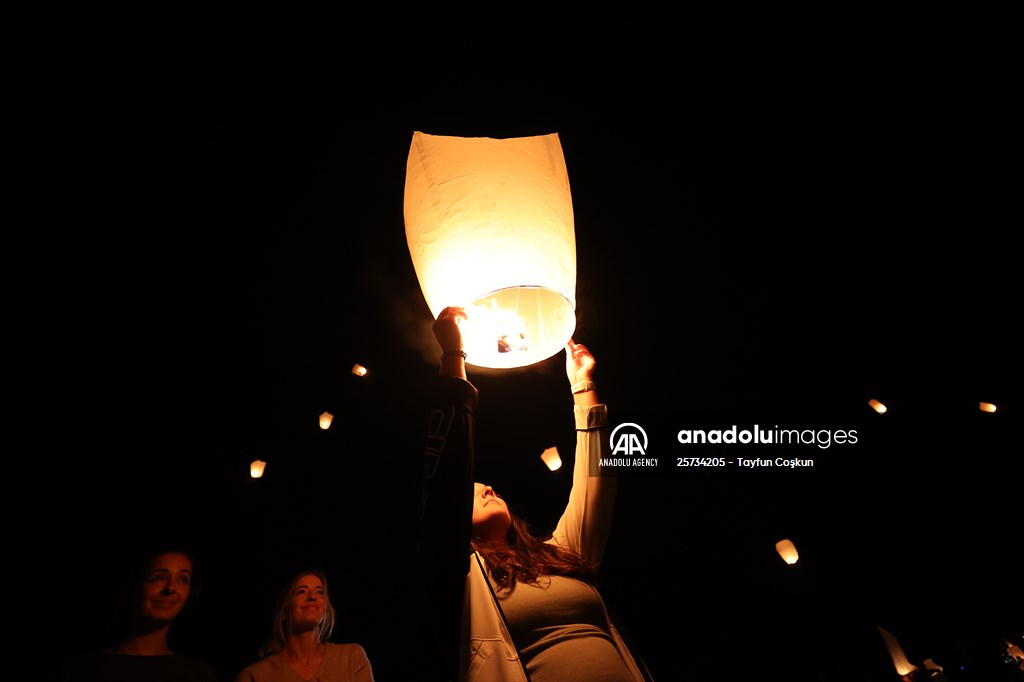 Sky lantern lights festival