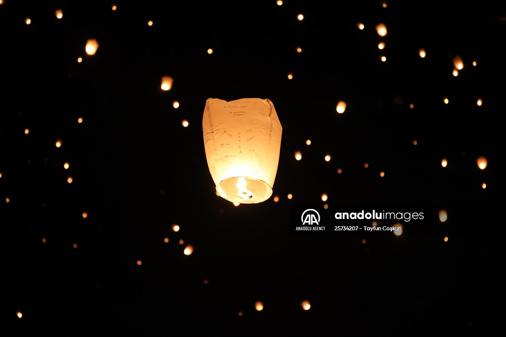 Sky lantern lights festival