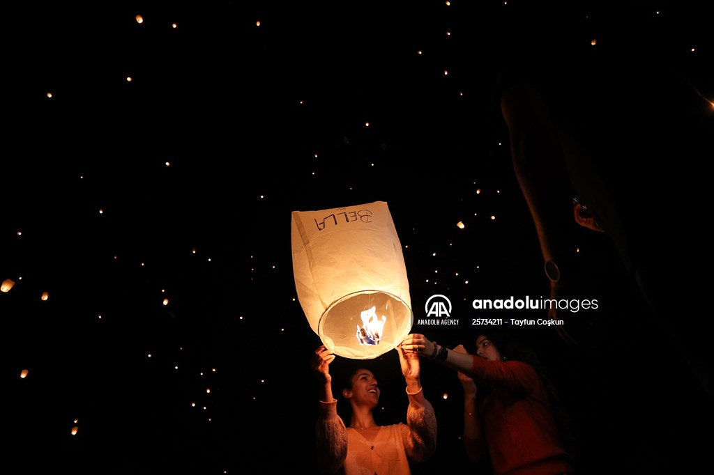 Sky lantern lights festival
