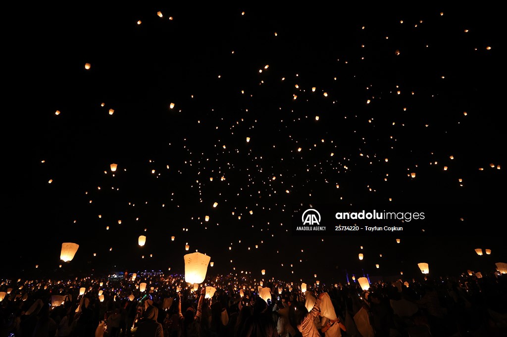 Sky lantern lights festival