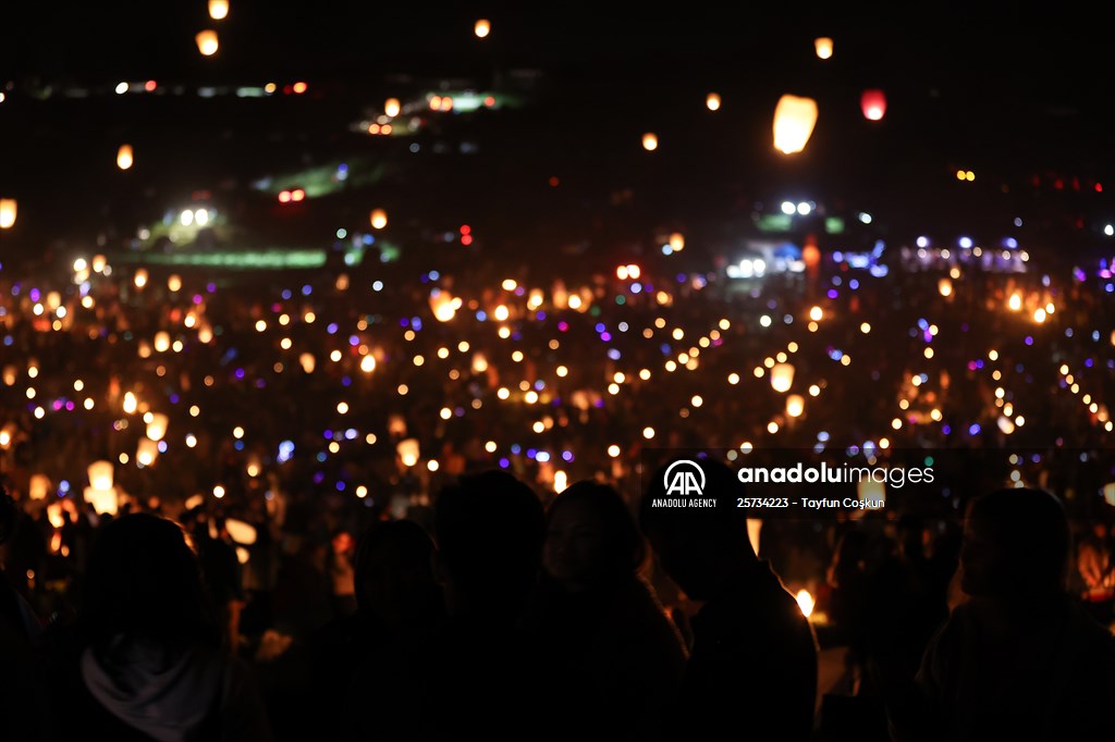 Sky lantern lights festival