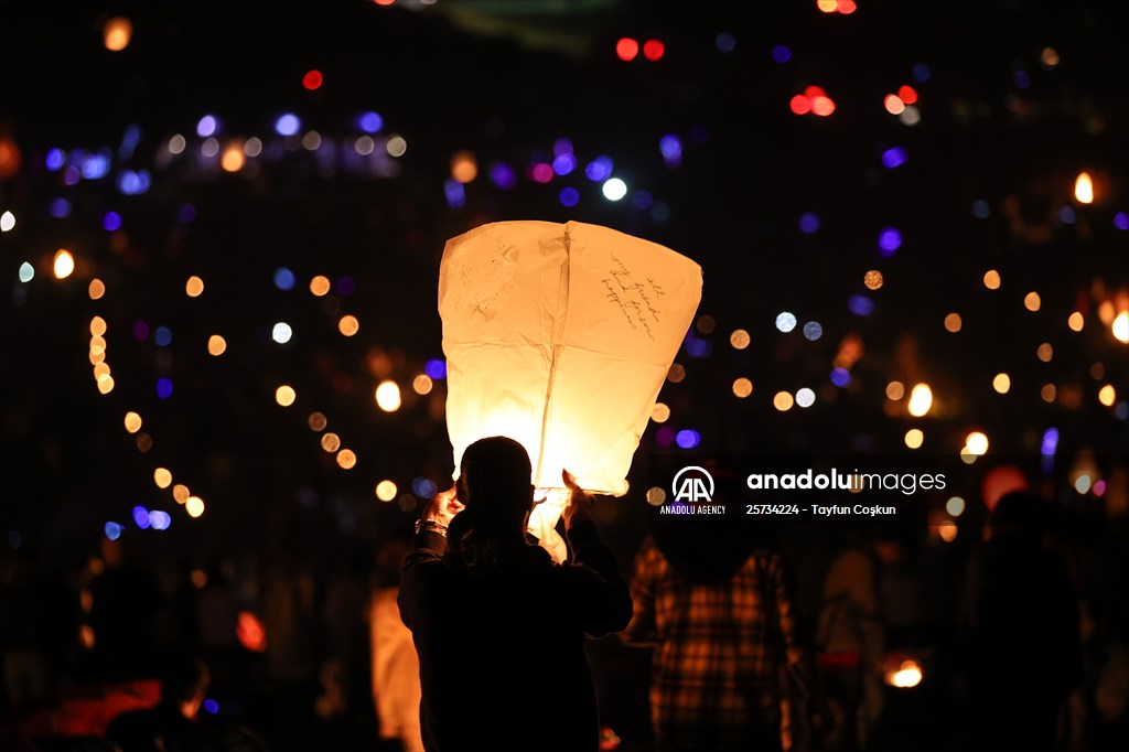 Sky lantern lights festival
