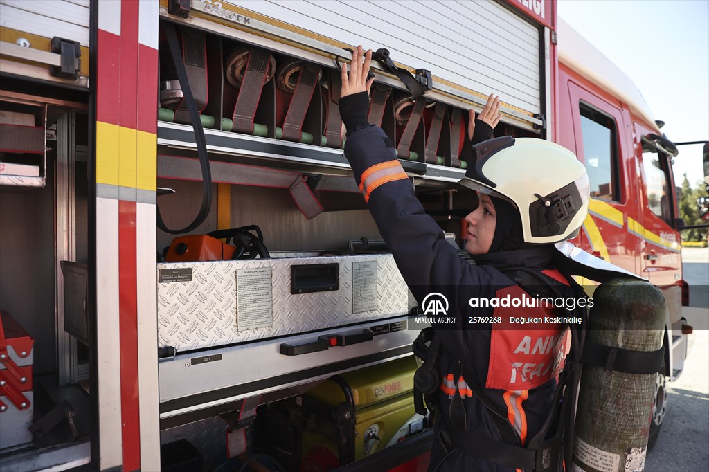 Female firefighters of Ankara Fire Department | Anadolu Images