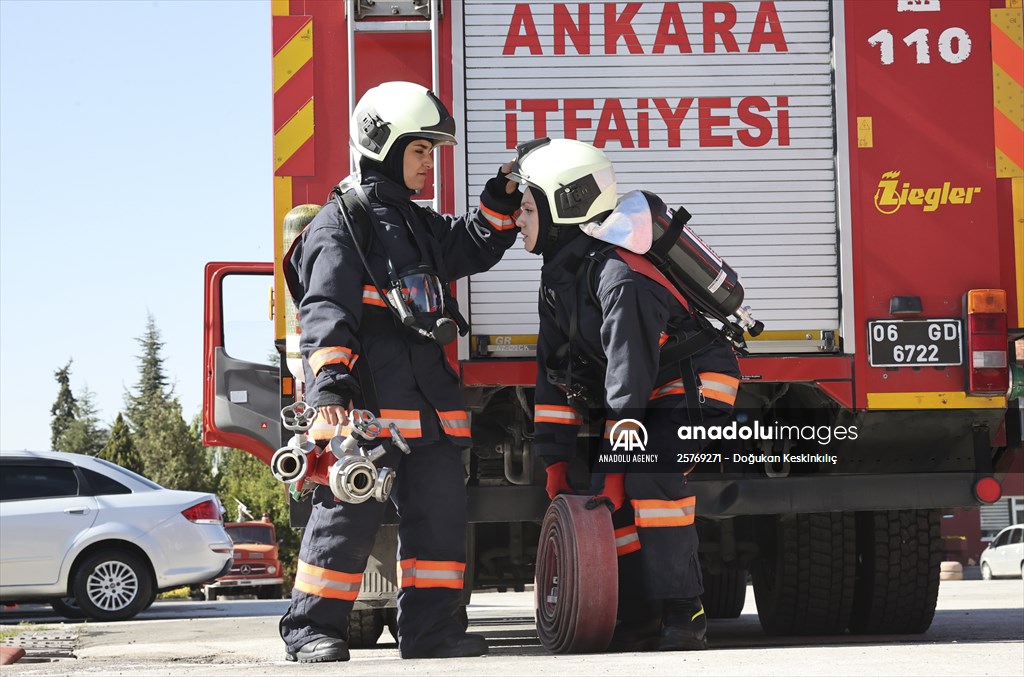 Female firefighters of Ankara Fire Department