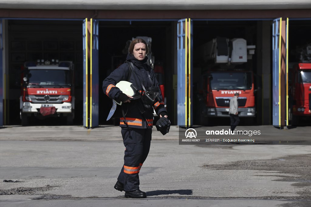 Female firefighters of Ankara Fire Department