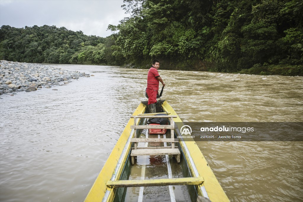 Colombia: Embera Dobida indigenous daily life at the jungle in Choco department