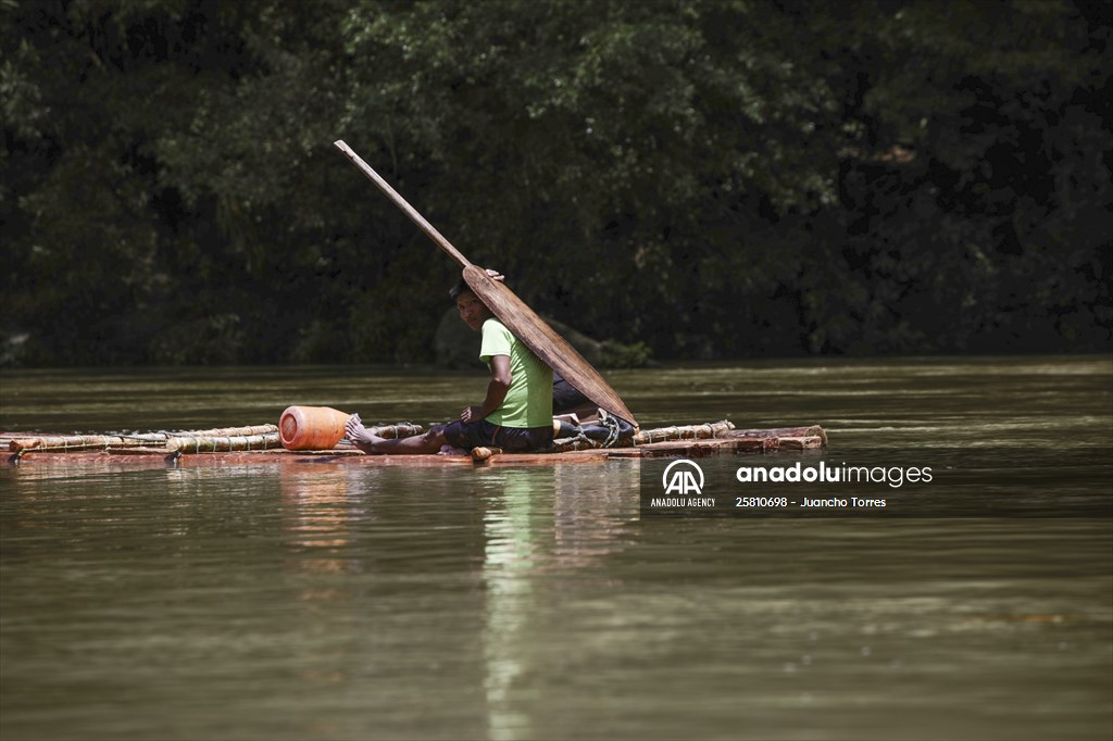 Colombia: Embera Dobida indigenous daily life at the jungle in Choco department