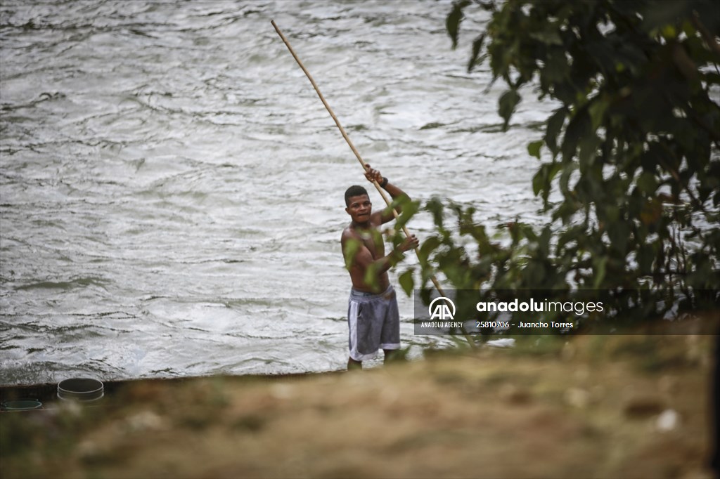 Colombia: Embera Dobida indigenous daily life at the jungle in Choco department