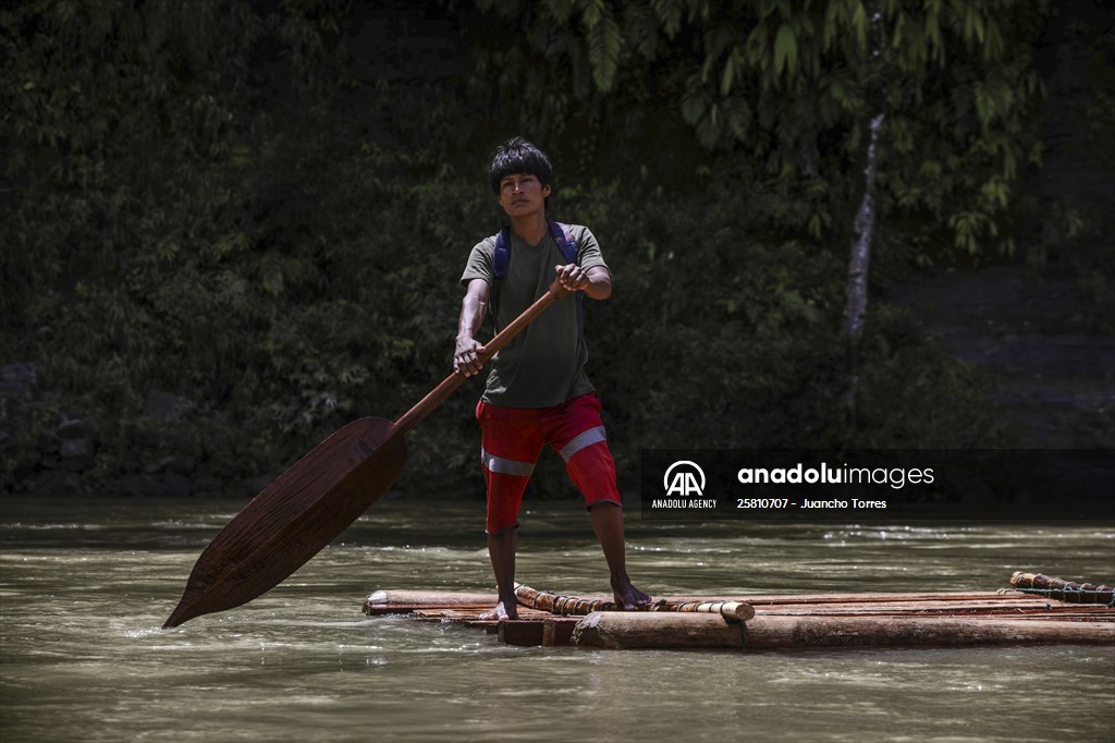 Colombia: Embera Dobida indigenous daily life at the jungle in Choco department