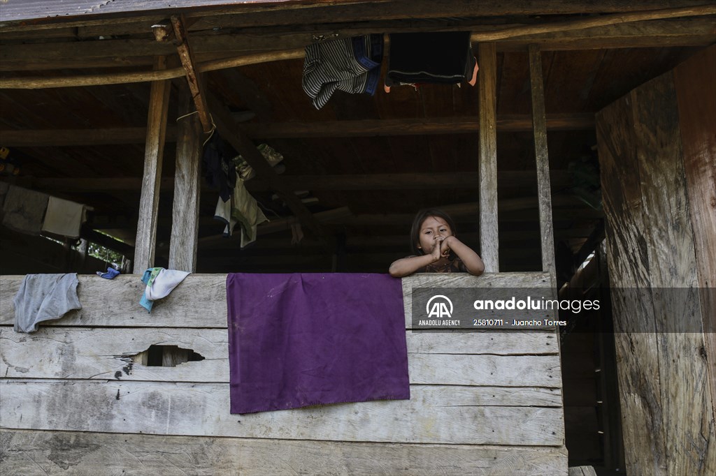 Colombia: Embera Dobida indigenous daily life at the jungle in Choco department