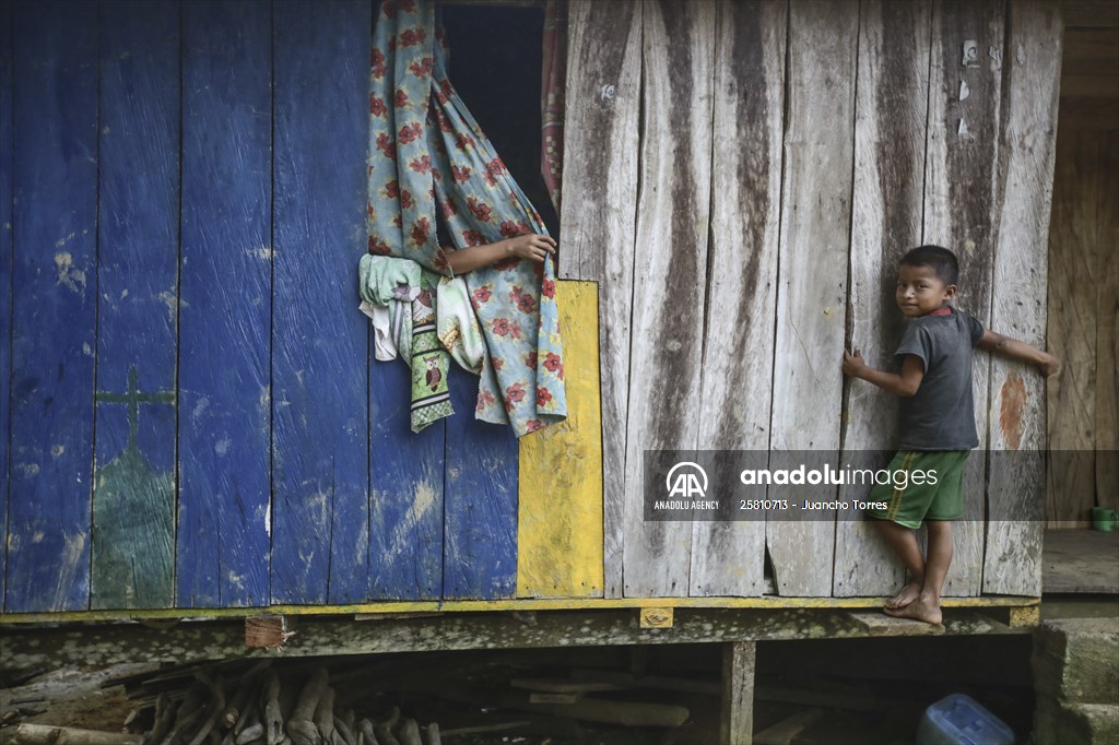 Colombia: Embera Dobida indigenous daily life at the jungle in Choco department