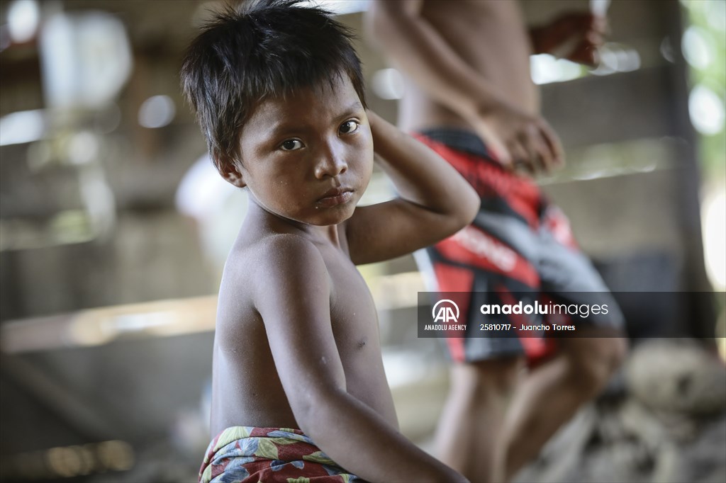 Colombia: Embera Dobida indigenous daily life at the jungle in Choco department