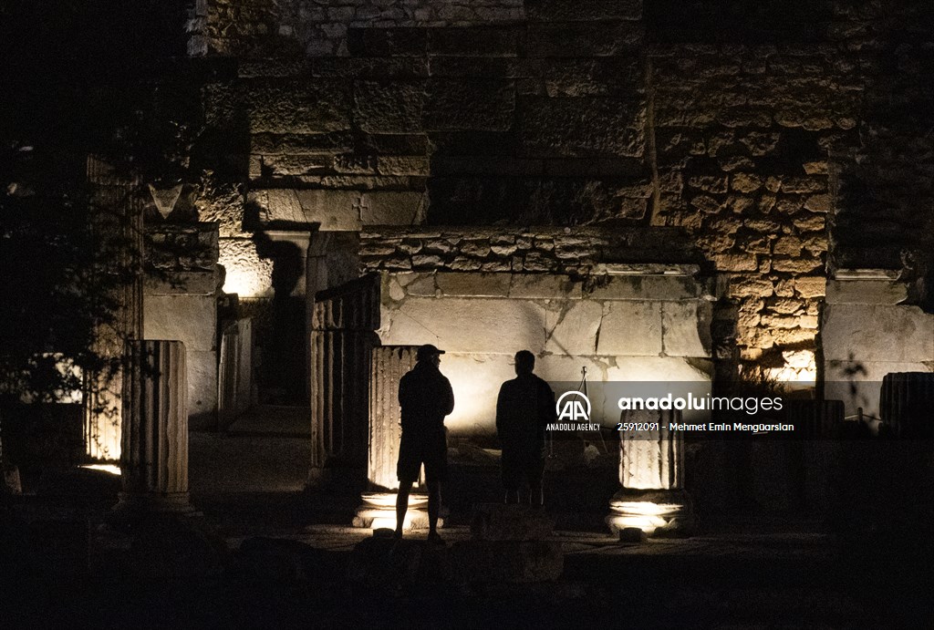 Bill Gates visits ancient city of Ephesus in western Turkey