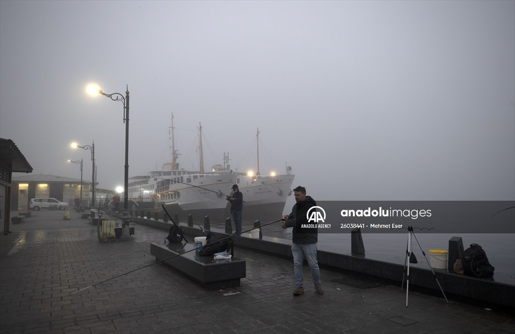 Heavy fog in Istanbul