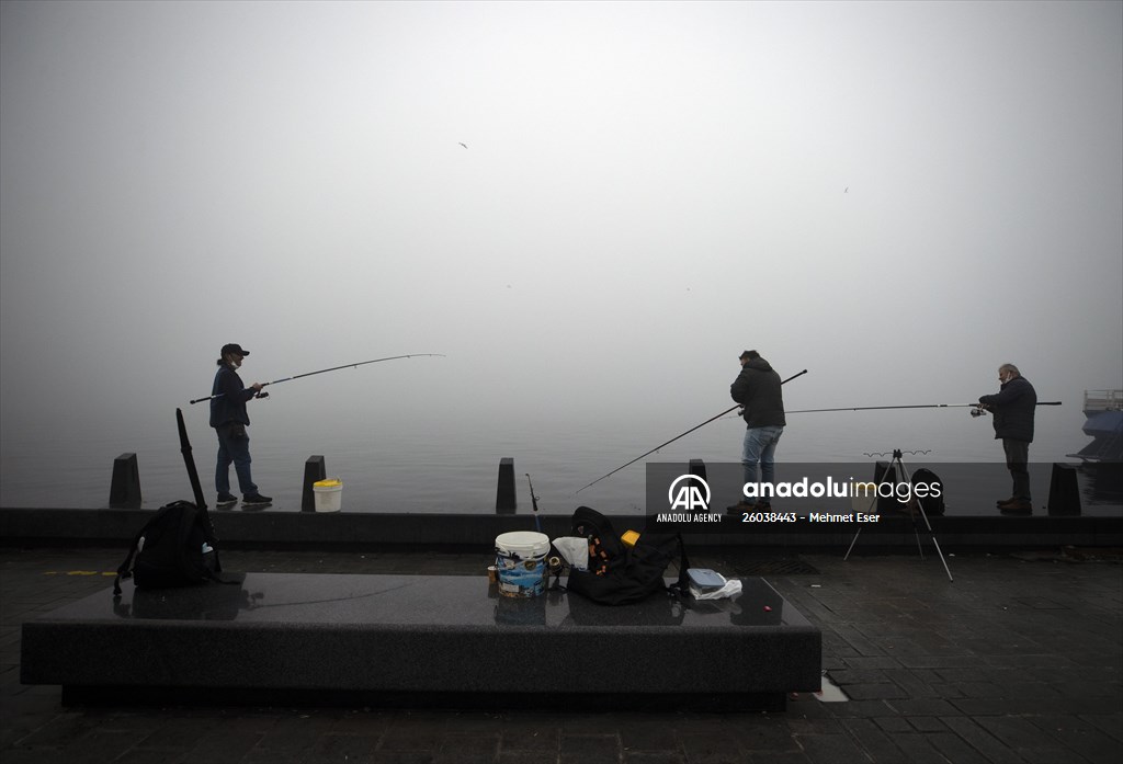 Heavy fog in Istanbul