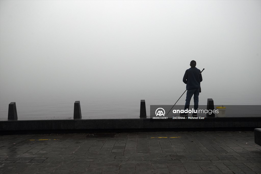 Heavy fog in Istanbul
