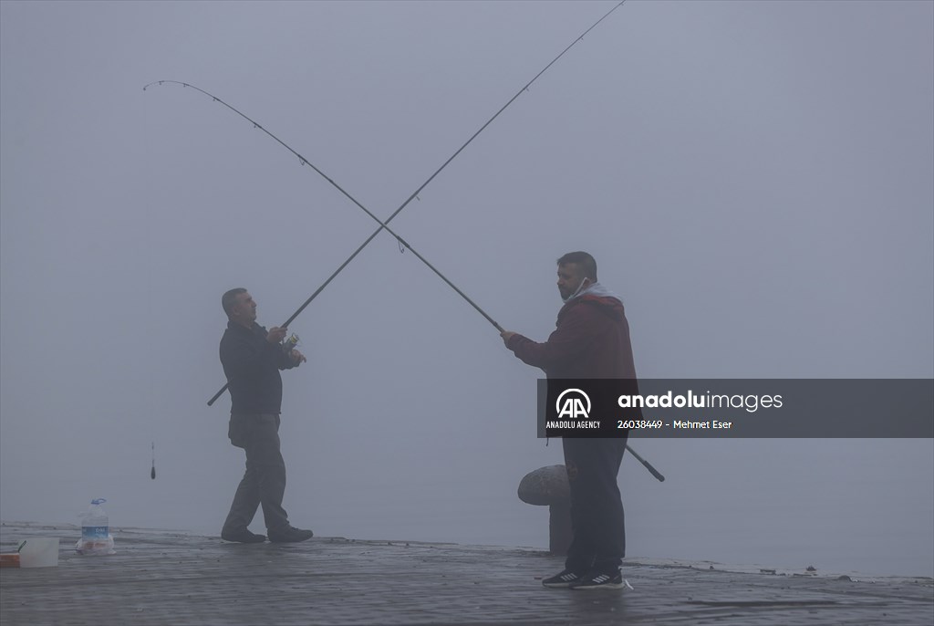 Heavy fog in Istanbul