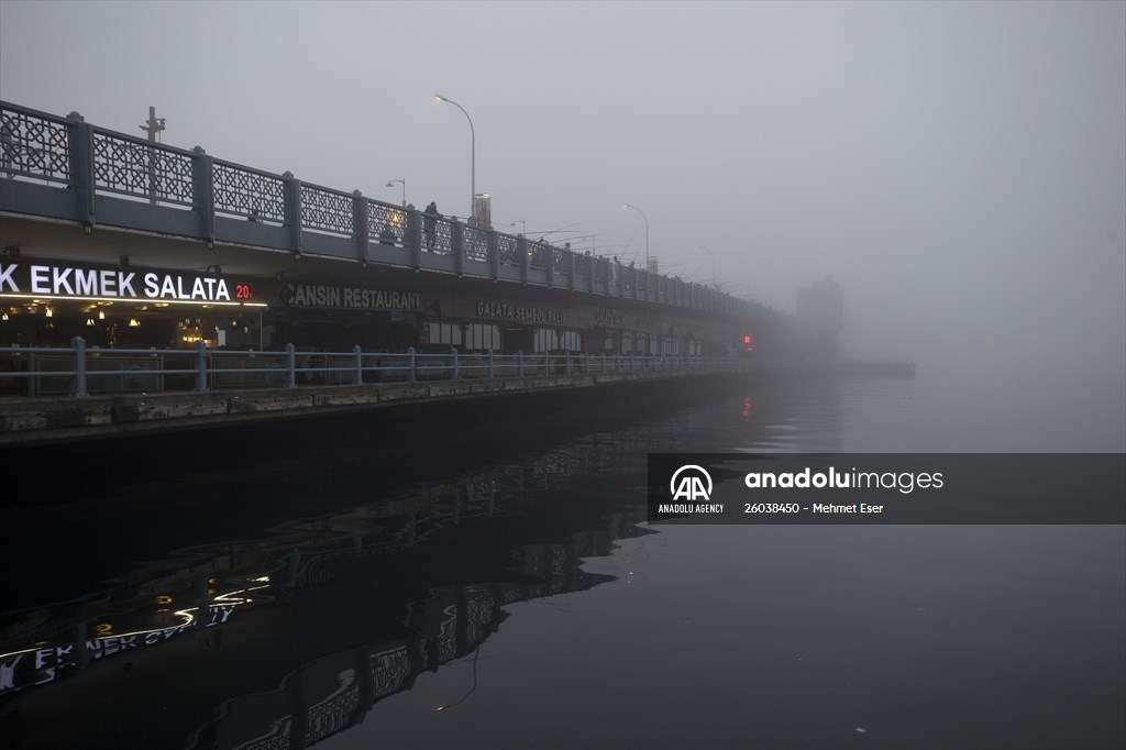 Heavy fog in Istanbul