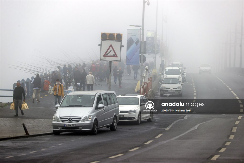Heavy fog in Istanbul