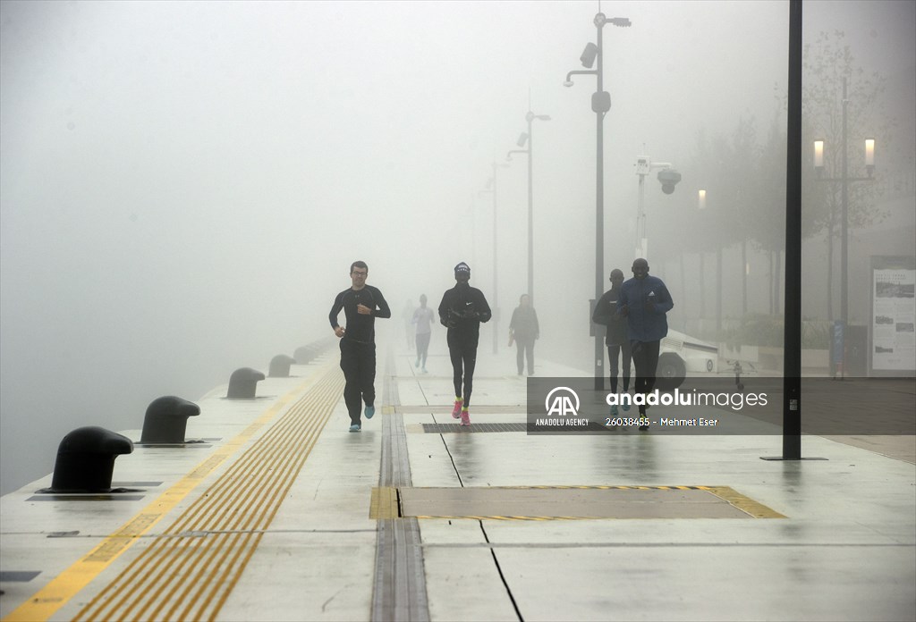Heavy fog in Istanbul