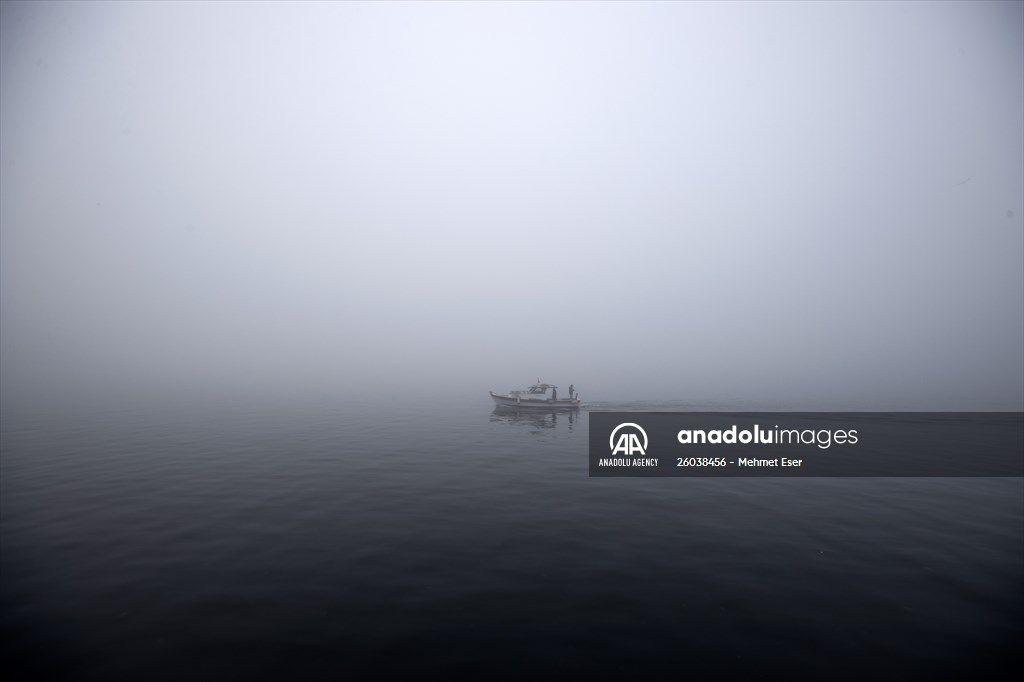 Heavy fog in Istanbul