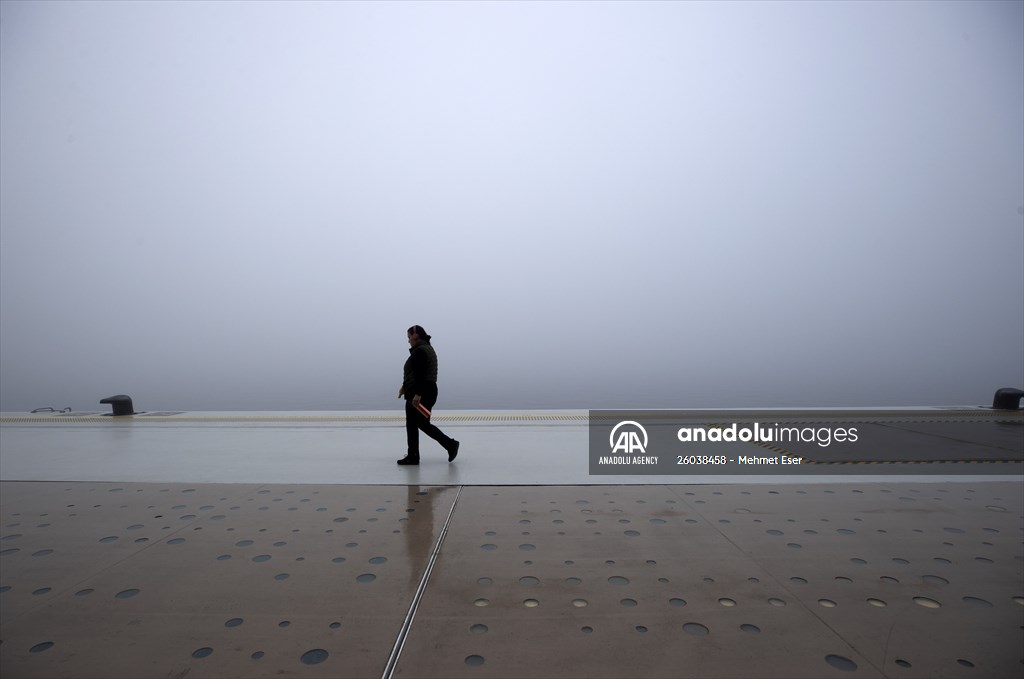 Heavy fog in Istanbul